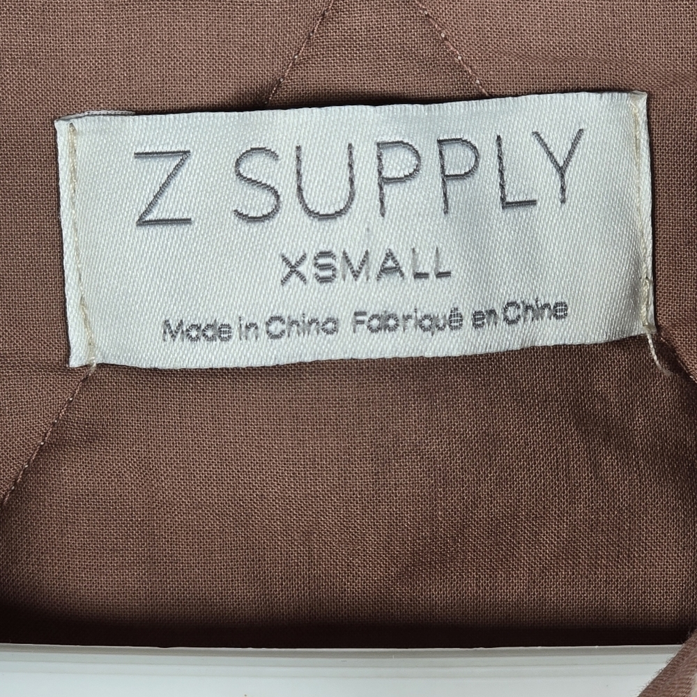 Z Supply Maya Quilted Plaid Snap Closure Jacket Patch Hip Pockets Size XS - Picture 16 of 16